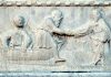 La conversione di Sant’Andrea, rilievo del portale della Chiesa di Sant’Andrea, nel Sestiere di Santa Croce