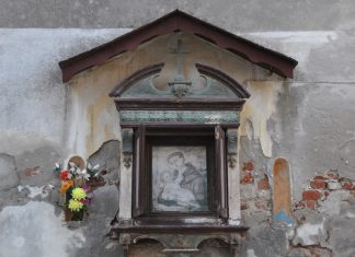 Sant’Antonio da Padova, stampa nel tabernacolo (capitèło) in Corte del Paludo, nel Sestiere di Castello