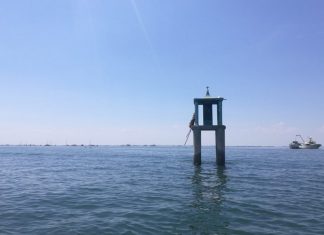 Capitello su “bricoła” nel Canale di Pellestrina