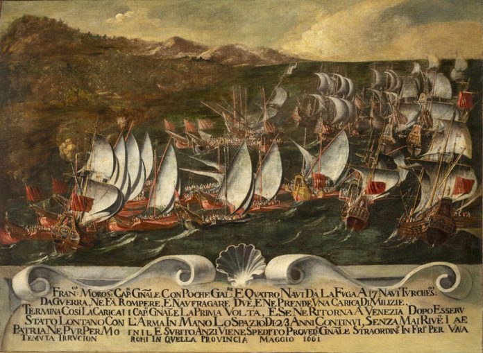 Francesco Morosini combatte contro i Turchi