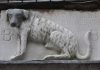 Altorilievo con un cane seduto in Campiello Priuli, nel Sestiere di Cannaregio