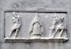Sant’Alvise, San Girolamo e San Sebastiano, bassorilievo in Campiello de l’Oratorio, nel Sestiere di Dorsoduro