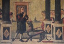 Il basilisco ammansito da San Trifone, telero di Vittore Carpaccio, nella Scuola di San Giorgio degli Schiavoni