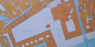 La mappa di Venezia, del 2013, della guida “Calli, Campielli e Canali” di Helvetia Editrice