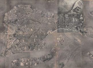 Il fotopiano di Venezia, del 1911, realizzato per mezzo di un pallone areostatico