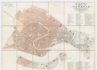 La mappa di Venezia, del 1849, dello stampatore e litografo Giuseppe Kier