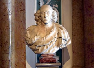Busto del cardinale Angelo Maria al secolo Girolamo Querini, nel portico del piano nobile del palazzo Querini Stampalia