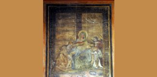 La Deposizione di Gesù Cristo, affresco nel Fontego dei Tedeschi