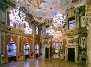 View of the ballroom toward the east wall