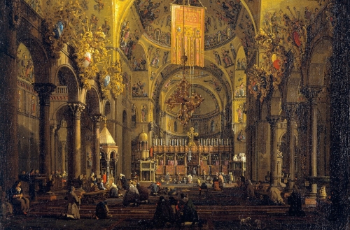 Antonio Canal detto il Canaletto. Interno della Basilica di San Marco